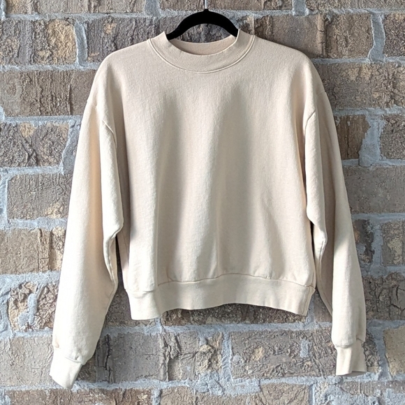 Los Angeles Apparel USA Cotton Heavy Fleece Golden Yellow Crew Sweatshirt Small - Picture 1 of 6